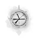 clock pointing at 11:28am tattoo design idea