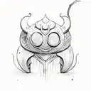 un écureuil dans le style de hollow knight tattoo design idea