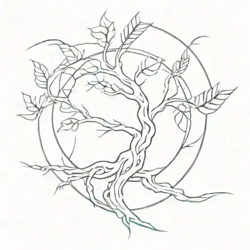 Tree Of Life Phoenix: Start tattoo design idea
