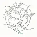 Tree Of Life Phoenix: Start tattoo design idea