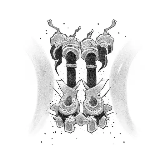 blackout Japanese leg  tattoo design idea