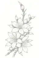 Almond Blossom tattoo design idea