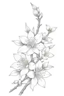 Almond Blossom tattoo design idea