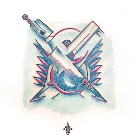drill tattoo design idea