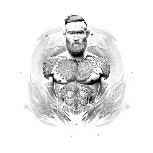 Concor McGregor back tattoo tattoo design idea