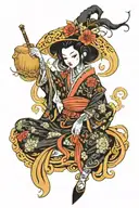 Spooky Mythical Witchy tattoo design idea