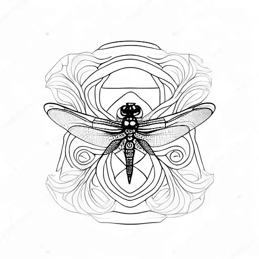 dragonfly on a gooseberry tattoo design idea