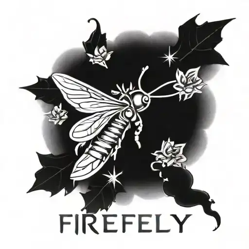 firefly logo  and date 2017 and music tattoo  tattoo design idea