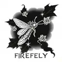firefly logo  and date 2017 and music tattoo  tattoo design idea