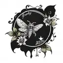 firefly logo  and date 2017 and music tattoo  tattoo design idea