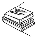 Stack of books with flames and a sword going through the stack of books.  tattoo design idea