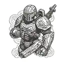 doom slayer tattoo design idea