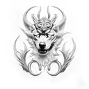 hades and cerberus  tattoo design idea