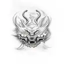 hades and cerberus  tattoo design idea