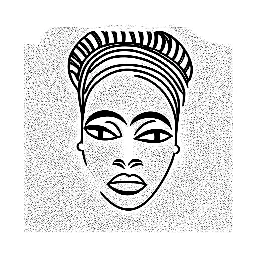 african woman  tattoo design idea