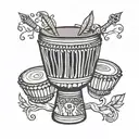 djembe tattoo design idea