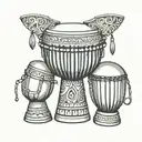 djembe tattoo design idea