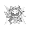 scissor tattoo design idea