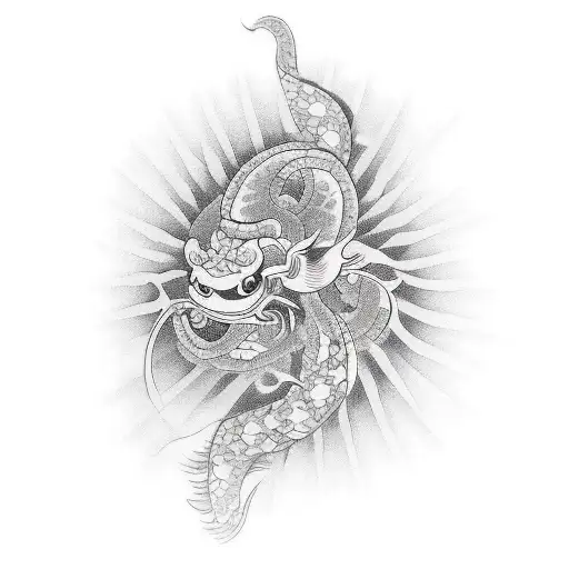 Japanese traditional tattoo without color that is a full arm sleeve.  tattoo design idea