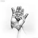 praying hands with the name Roberto written on it tattoo design idea