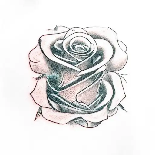 Queen's Crown and Roses tattoo design idea