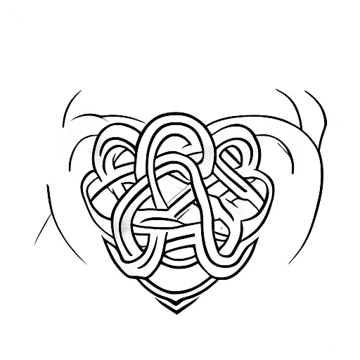 A minimalist tattoo of a dollar sign intertwined with a heartbeat symbol tattoo design idea
