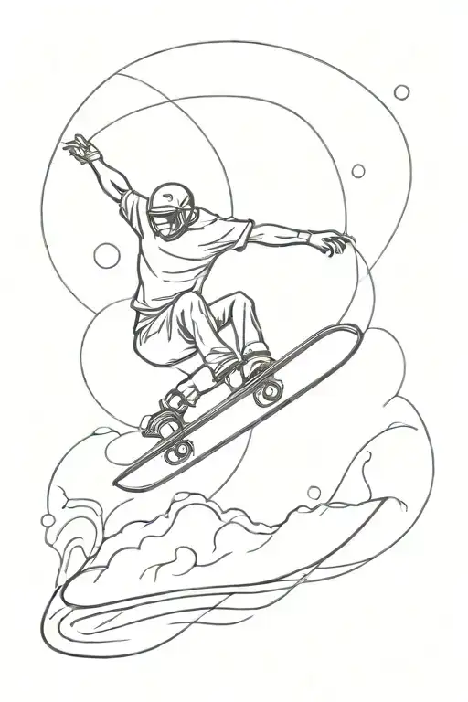 snowboard wakeboard surfboard silhouette tattoo design idea