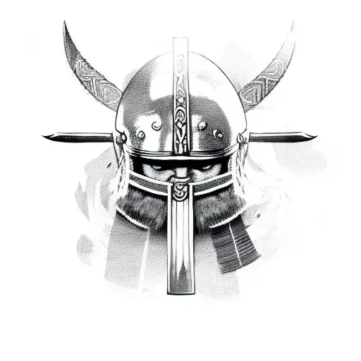 Viking axe, samurai Katana, Spartan Spear tattoo design idea