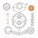 7 chakra balls lining up tattoo design idea
