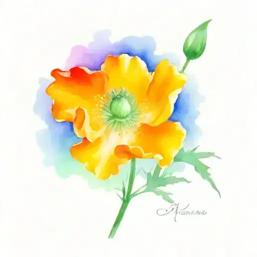 poppy, flowers, delicate, Scorpian, sic parvis magna tattoo design idea