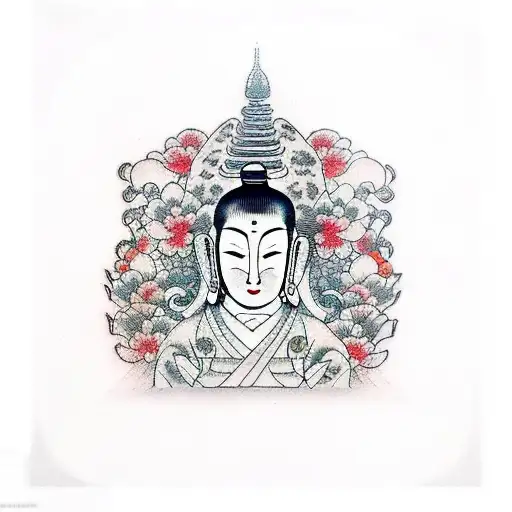Japanese Buddha  tattoo design idea