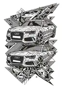 Audi rs6 tattoo design idea