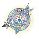 Zelda stars love astrology tattoo design idea