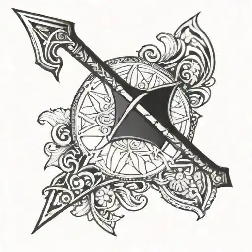 Spanish halberd tattoo design idea