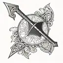 Spanish halberd tattoo design idea