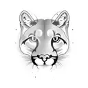 cougar  tattoo design idea