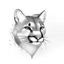 cougar  tattoo design idea