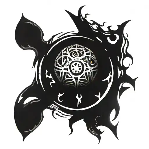 Chaos orb from path of exile tattoo design idea