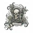 funny tombstone tattoo design idea