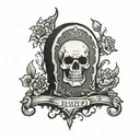 funny tombstone tattoo design idea