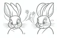 bugs bunny rabbit tattoo design idea