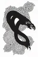 anglo saxon patterns intertwined tattoo design idea