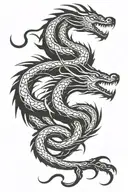 dragon coiled tattoo design idea