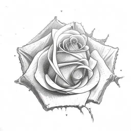 gothic-inspired skullcrushers are in love with roses entwined in its bones, Romance tattoo design idea