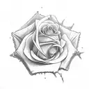 gothic-inspired skullcrushers are in love with roses entwined in its bones, Romance tattoo design idea