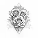 gothic-inspired skullcrushers are in love with roses entwined in its bones, Romance tattoo design idea