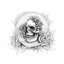 gothic-inspired skullcrushers are in love with roses entwined in its bones, Romance tattoo design idea