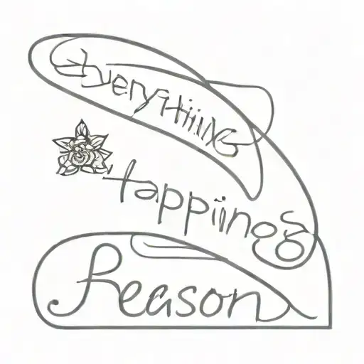 everything happens for a reason tattoo design idea