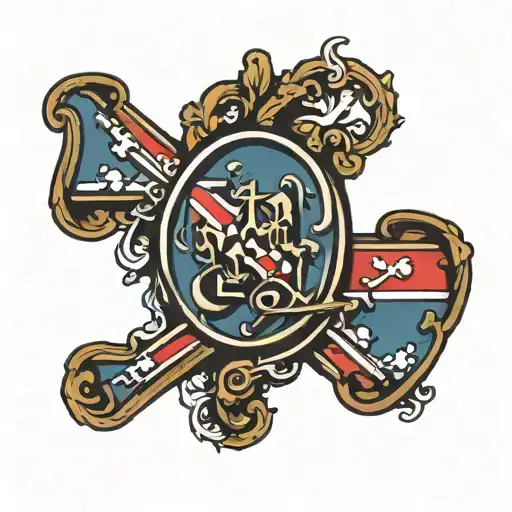 The letter Q with the Maryland Flag  tattoo design idea