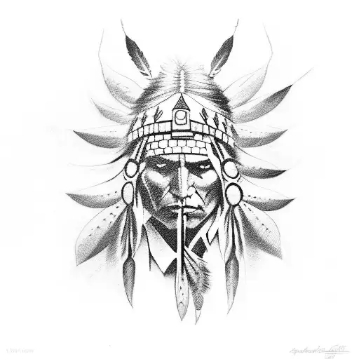Native American  tattoo design idea